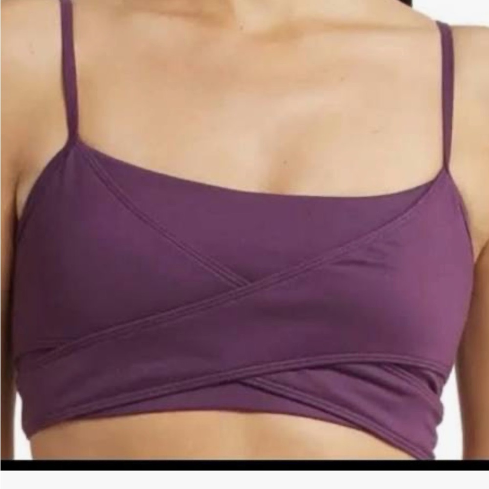 ALO Yoga Dark Plum Airbrush Enso Bra (PRICEDROP)